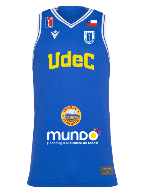 Camiseta Freon Visita Basquetbol UdeC Hombre Macron Azulino 2024