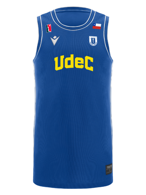 Camiseta Oficial Básquetbol UDEC 2025 | Macron Plutonium/Azulino