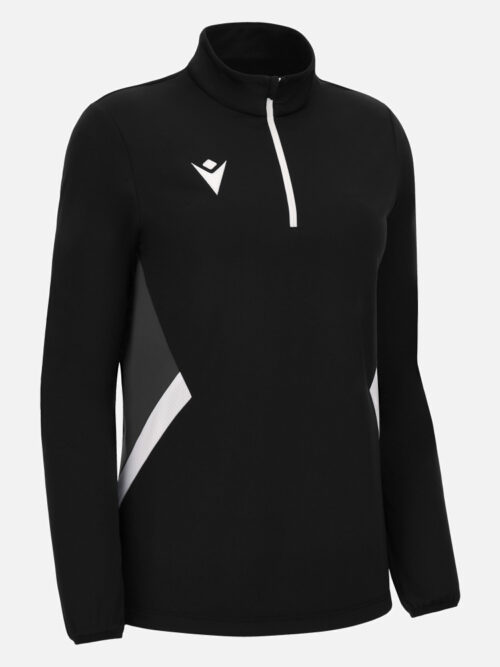 Maira Polerón Entrenamiento 1/4 Zipper Mujer Negro