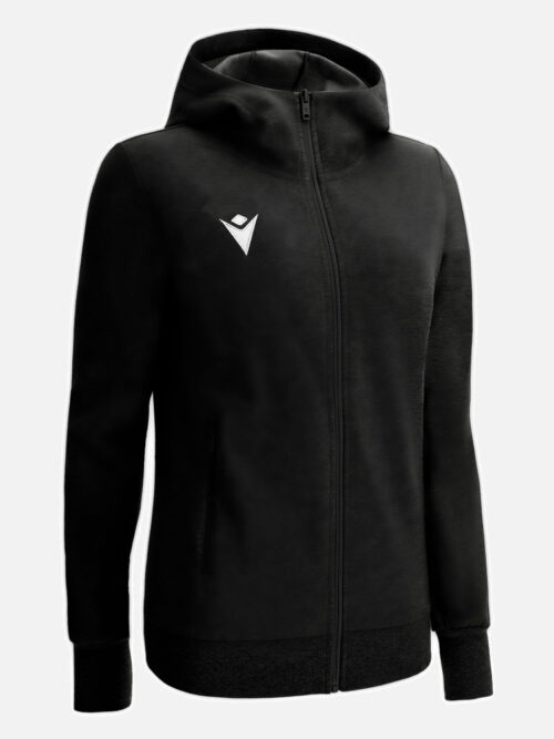 Drum Polerón Hoody Full Zipper Mujer Negro