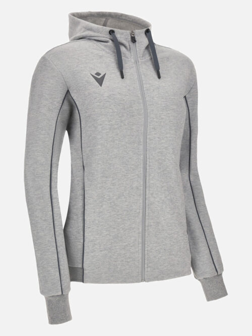 Polerón Hoody Full Zipper Bass Eco Mujer Gris