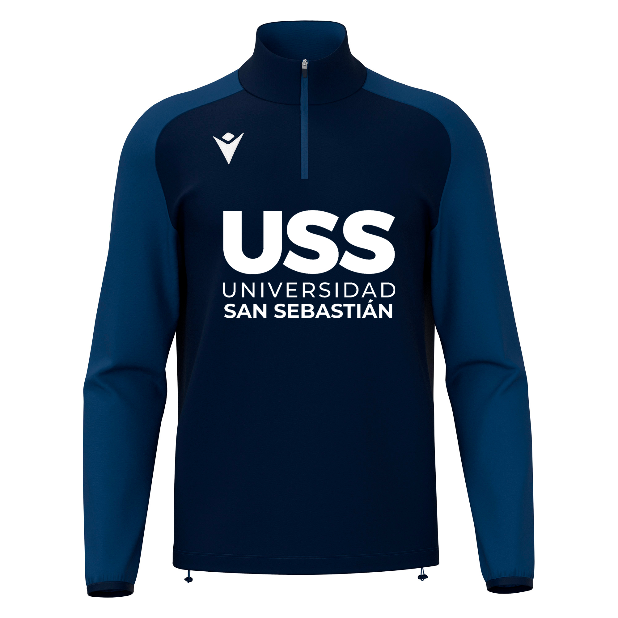 Poleron Macron Entrenamiento Isen 1/4 Zipper USS Azul Marino