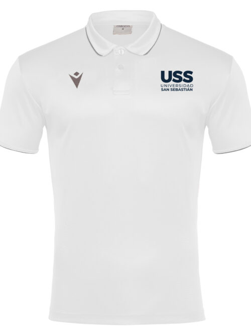Polera Macron Polo Draco Hero USS Blanco