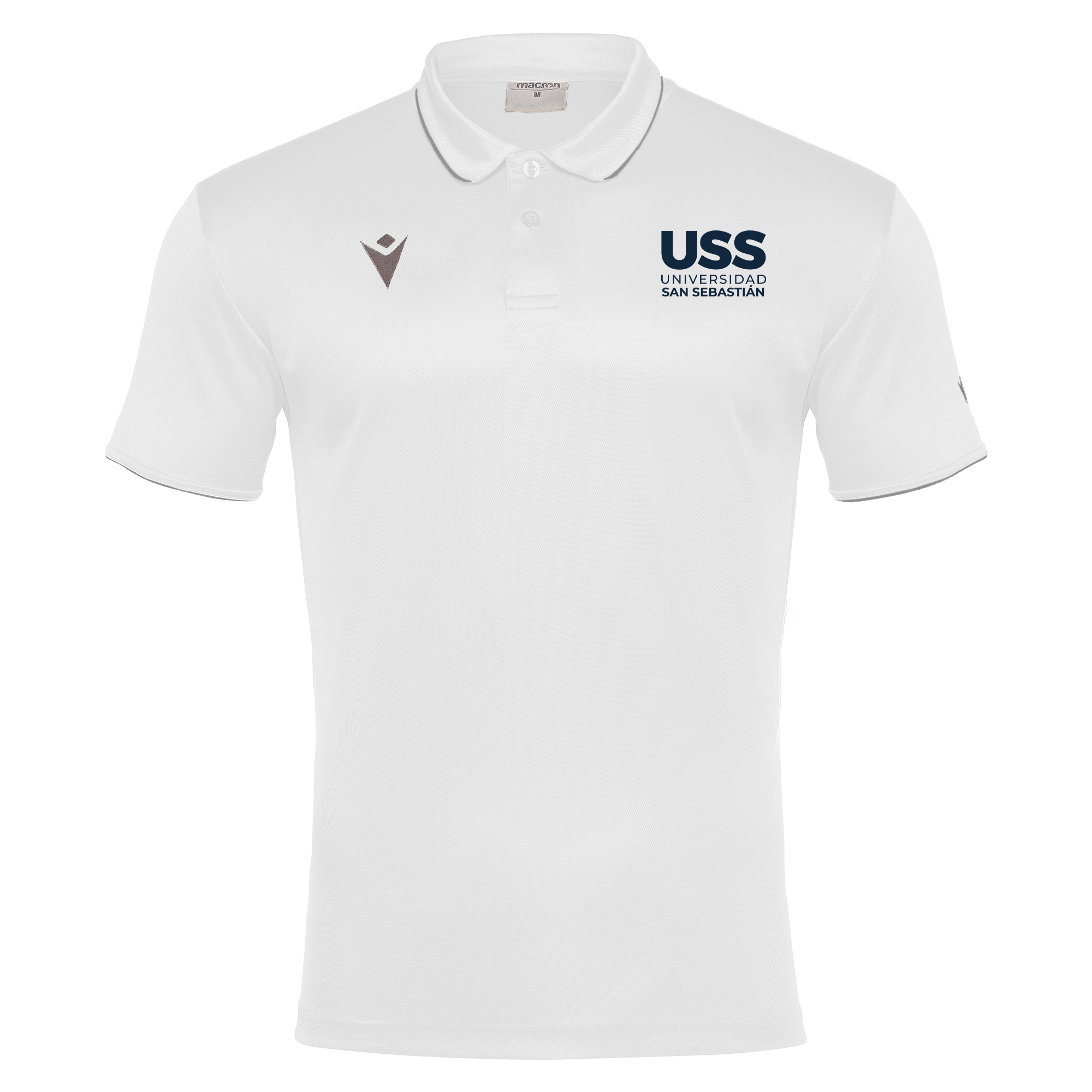 Polera Macron Polo Draco Hero USS Blanco